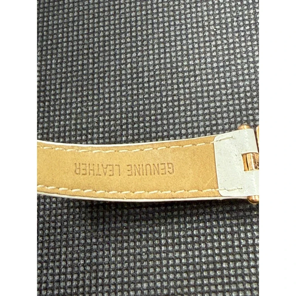 Armitron Now Womens Watch Rose Gold Tone Crystal Bezel Leather Needs Battery